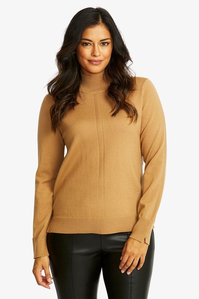 Load image into Gallery viewer, Pingpong Womens Merino Turtle Neck Pullover - Butterscotch
