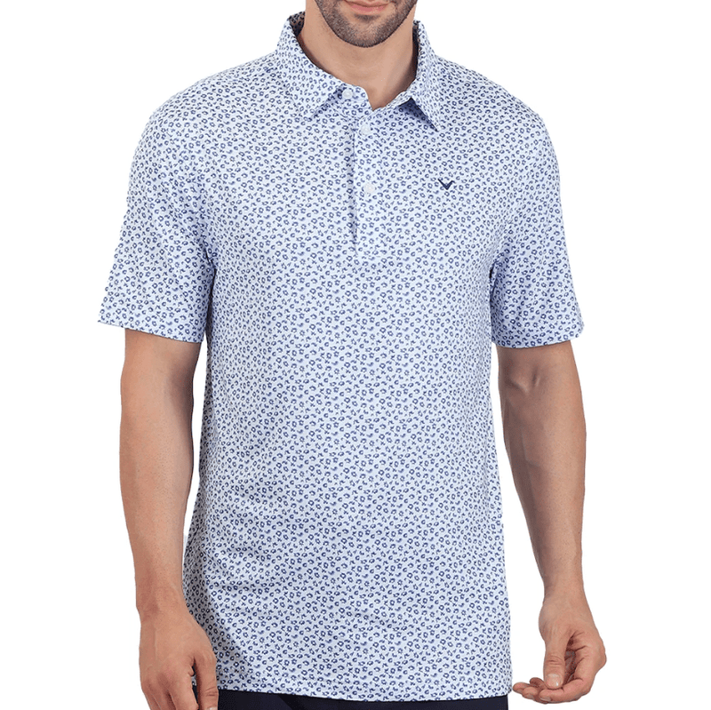 Load image into Gallery viewer, Callaway Barwon Polo - Brigth White/Blue Quartz/Ballerina
