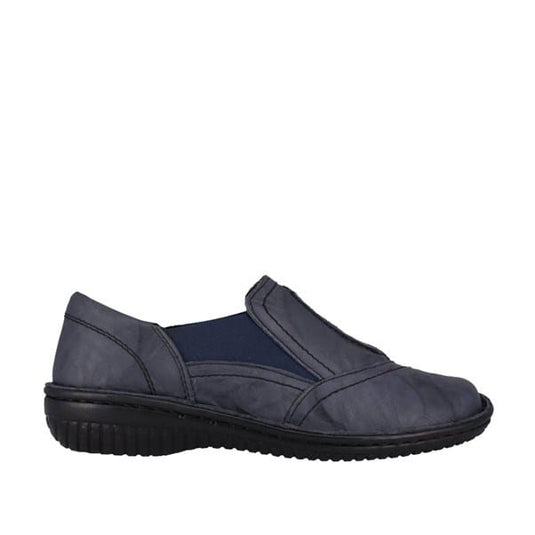 Cabello Comfort Womens Navy Crinkle Shoe