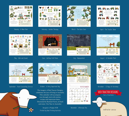 Red Tractor 2026 Calendar - Our Year in Australia