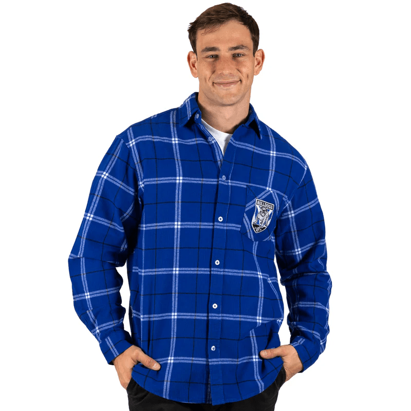 Load image into Gallery viewer, NRL Mens &#39;Mustang&#39; Flannel Shirt - Bulldogs
