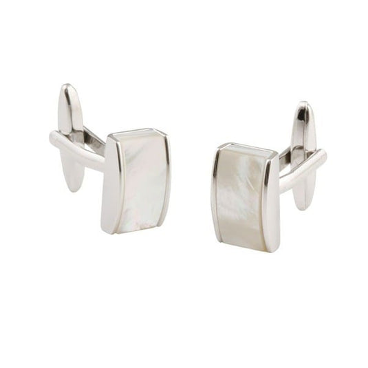 Buckle Mens Mother of Pearl Rectangle Cufflinks