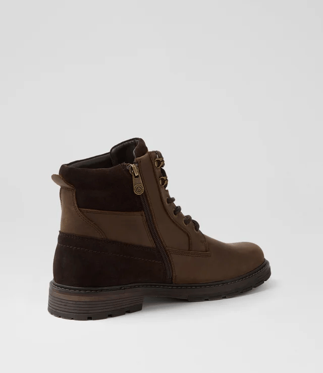 Load image into Gallery viewer, Colorado Mens Crown Dark Brown Leather Lace Up Boots

