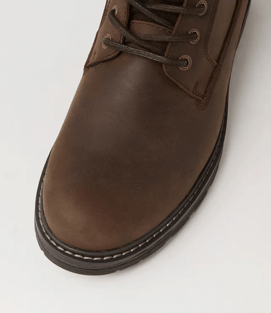 Colorado Mens Crown Dark Brown Leather Lace Up Boots