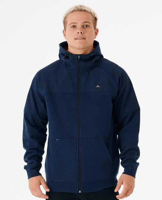 Rip Curl Mens Viral Anti-Series Zip Through Hodded Fleece - Dark Navy