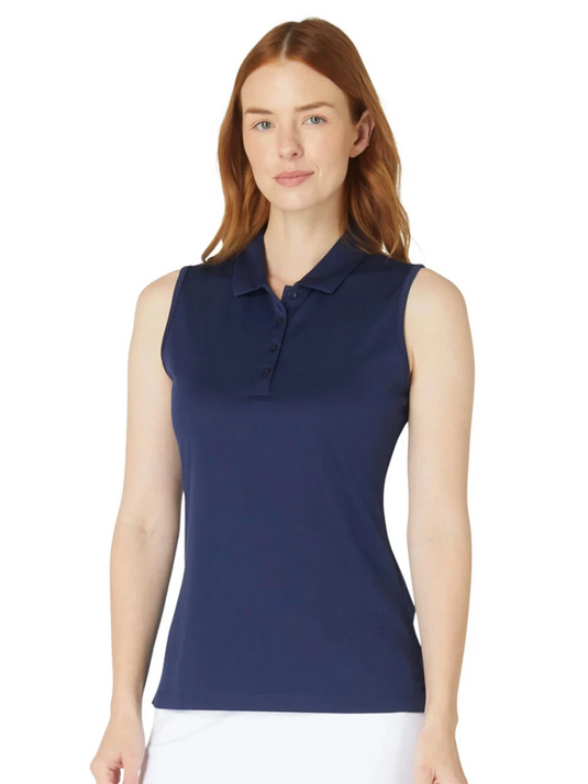 Callaway Womens Tournament Sleeveless Polo - Peacoat