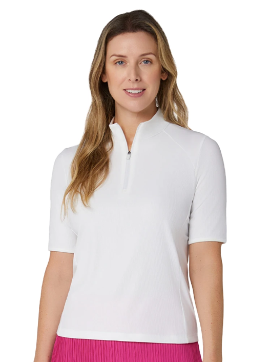 Load image into Gallery viewer, Callaway Womens Rib Play Polo - Brilliant White
