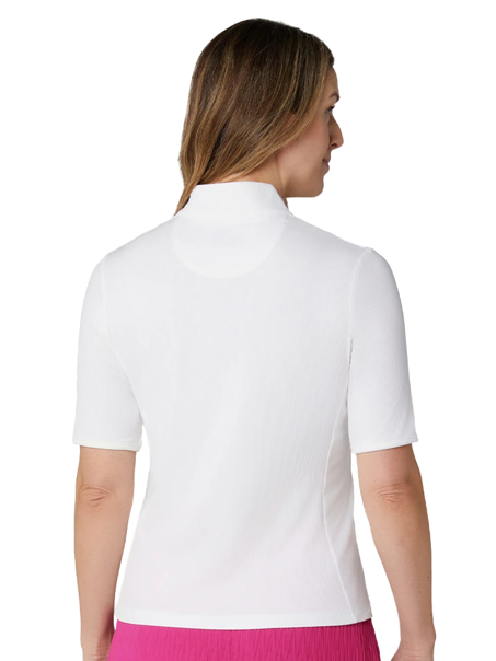 Callaway Womens Rib Play Polo - Brilliant White