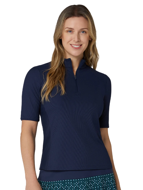 Load image into Gallery viewer, Callaway Womens Rib Play Polo - Peacoat
