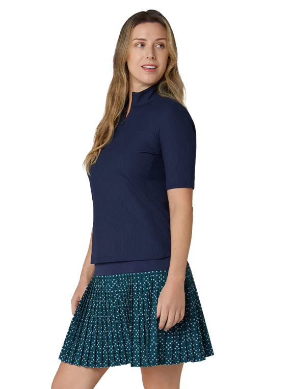 Load image into Gallery viewer, Callaway Womens Rib Play Polo - Peacoat
