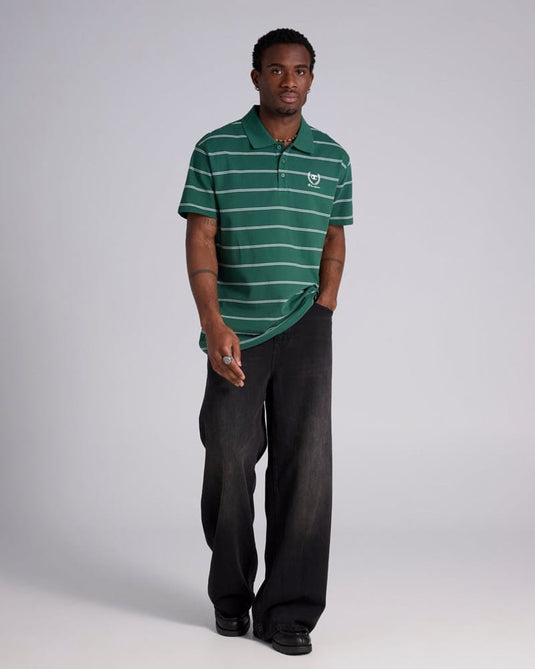 Champion Mens Yarn Dye Club Polo - Hunter Green