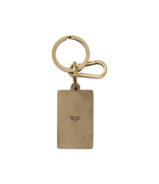 R.M. Williams Heritage Logo Enamel Keyring - Brown