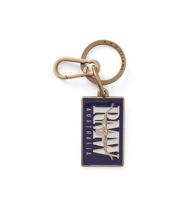 R.M. Williams Heritage Logo Enamel Keyring - Navy