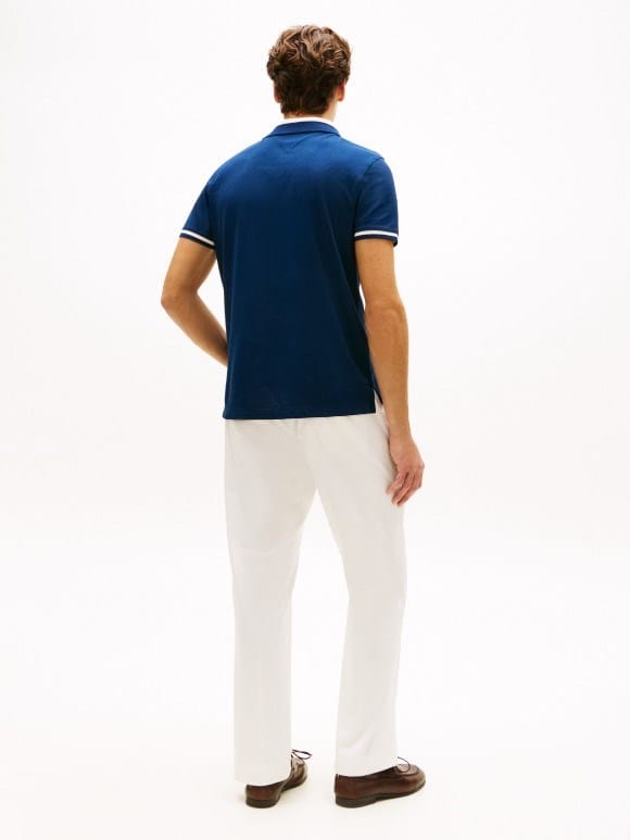 Load image into Gallery viewer, Tommy Hilfiger Mens Contrast Collar Block Polo - Carbon Navy
