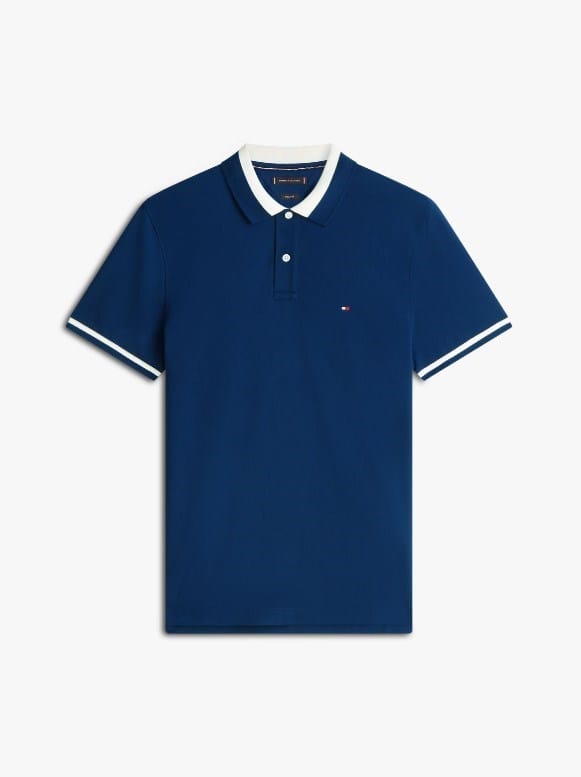 Load image into Gallery viewer, Tommy Hilfiger Mens Contrast Collar Block Polo - Carbon Navy

