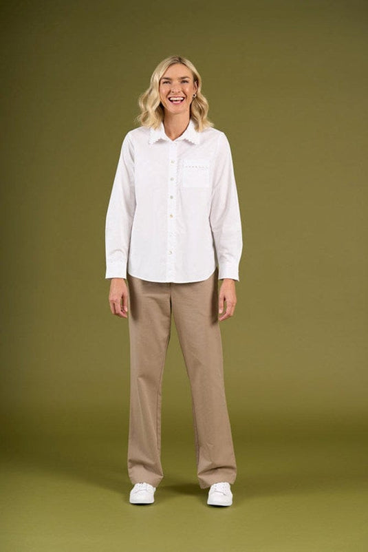 Charlie Jane Womens Levin Shirt - White