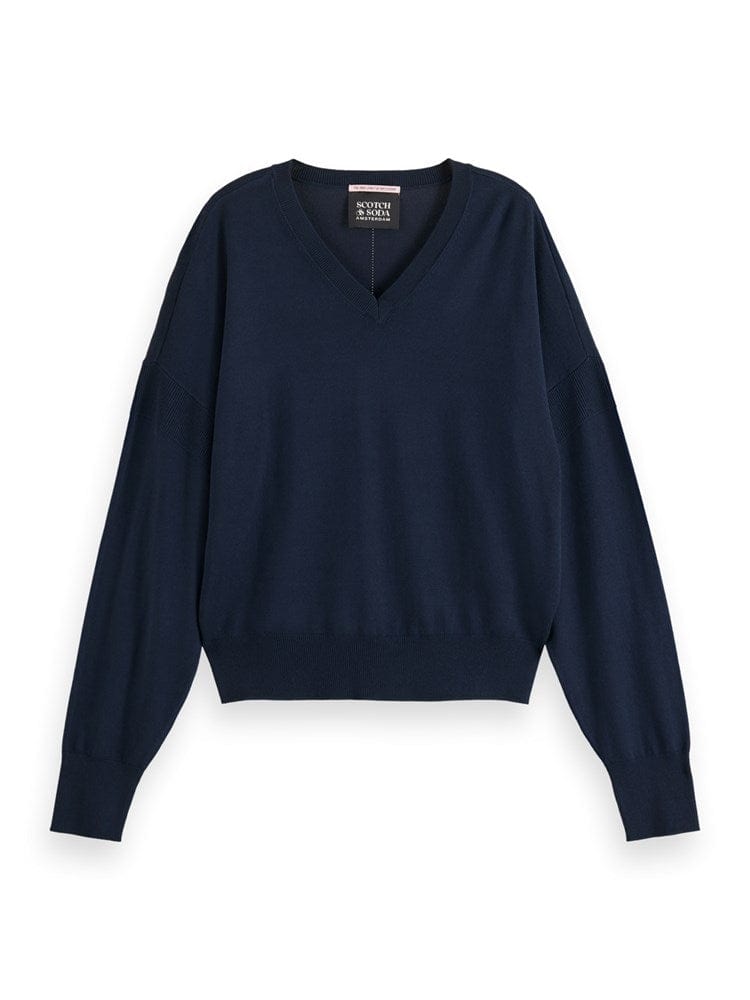 Load image into Gallery viewer, Scotch &amp; Soda Womens Core V-Neck Relaxed Pullover
