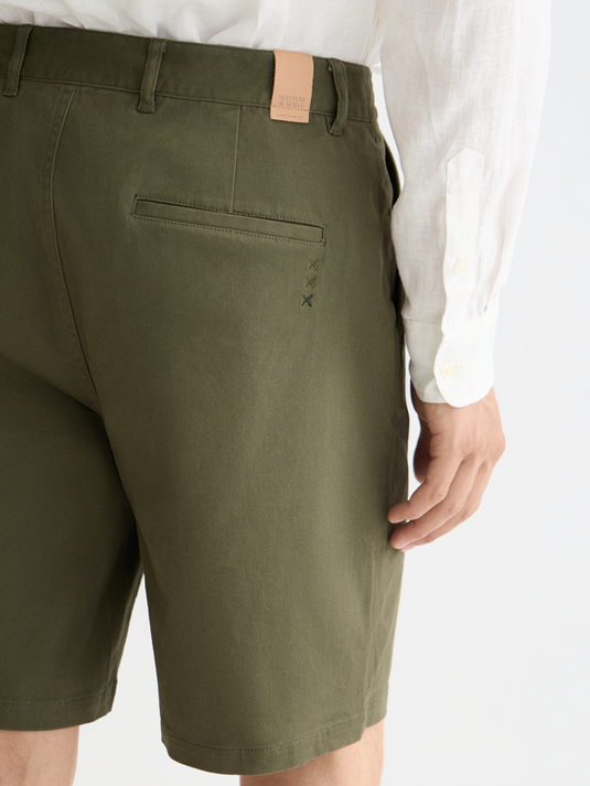 Scotch & Soda Mens Stuart Twill Chino Shorts - Khaki