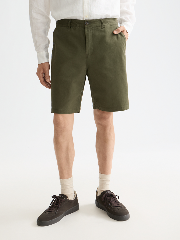 Load image into Gallery viewer, Scotch &amp; Soda Mens Stuart Twill Chino Shorts - Khaki
