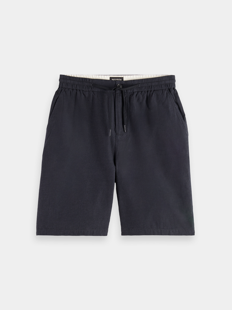 Load image into Gallery viewer, Scotch &amp; Soda Mens Fave Cotton-Linen Shorts - Black
