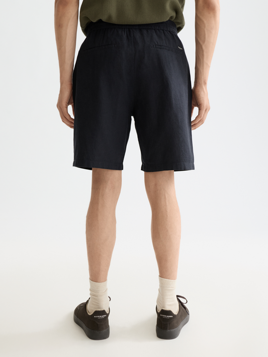 Scotch & Soda Mens Fave Cotton-Linen Shorts - Black
