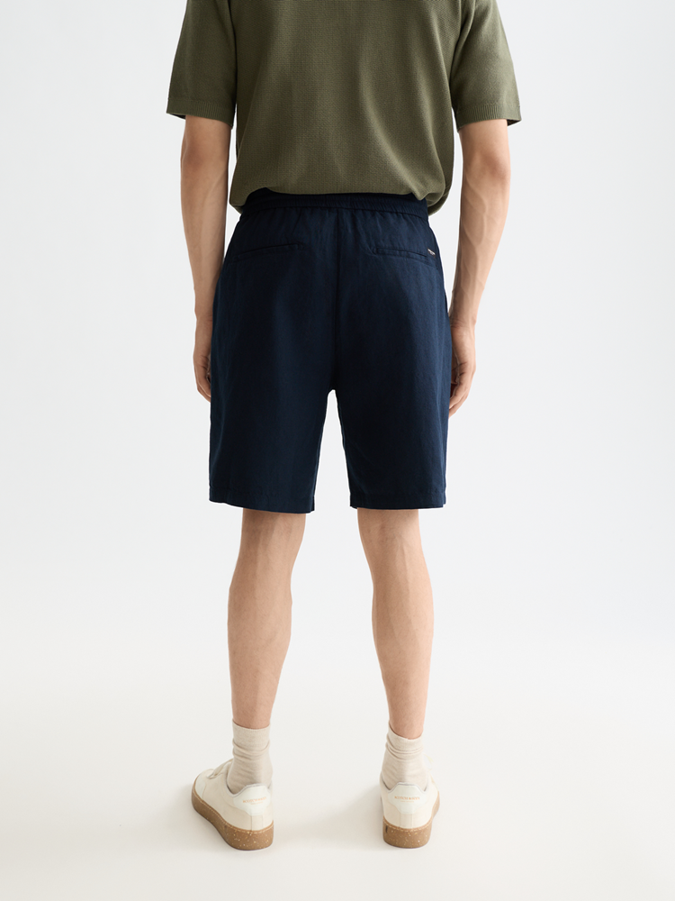 Load image into Gallery viewer, Scotch &amp; Soda Mens Fave Cotton-Linen Shorts - Night
