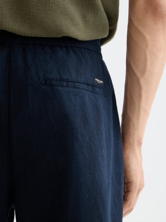Scotch & Soda Mens Fave Cotton-Linen Shorts - Night