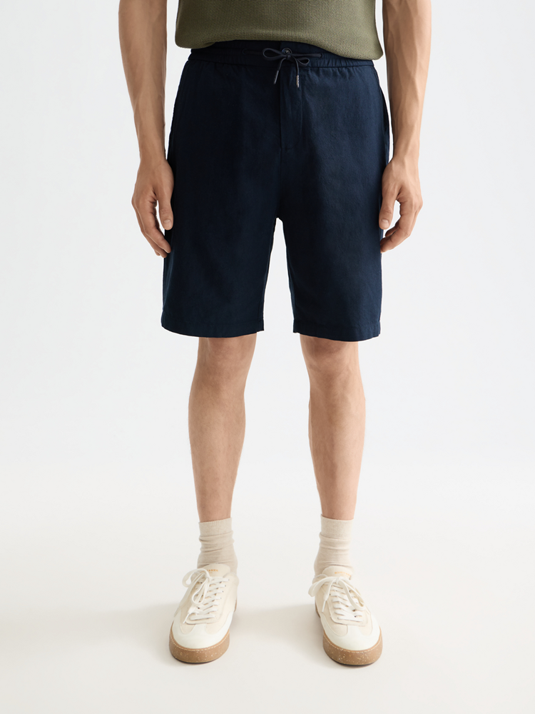 Load image into Gallery viewer, Scotch &amp; Soda Mens Fave Cotton-Linen Shorts - Night
