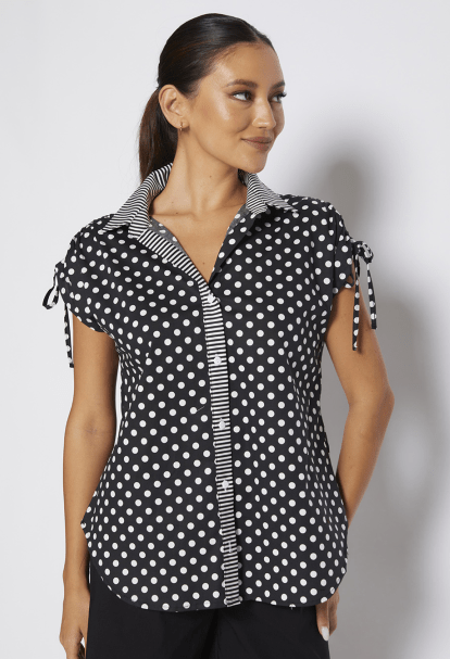 Load image into Gallery viewer, Philosophy Womens Corsica Tie Combo Blouse
