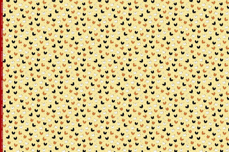 Load image into Gallery viewer, Red Tractor Designs &quot;Chooks On Butter&quot; Cotton Fabric
