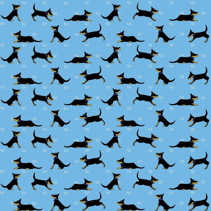 Load image into Gallery viewer, Red Tractor Designs &quot;Kelpies on Blue&quot; Cotton Fabric
