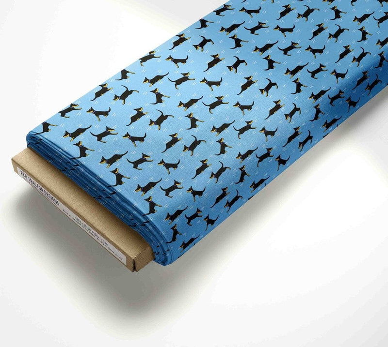 Load image into Gallery viewer, Red Tractor Designs &quot;Kelpies on Blue&quot; Cotton Fabric
