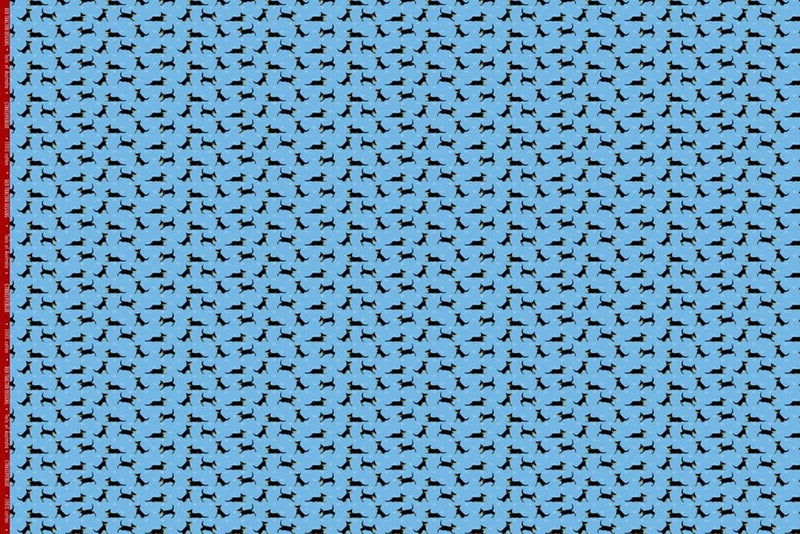 Load image into Gallery viewer, Red Tractor Designs &quot;Kelpies on Blue&quot; Cotton Fabric
