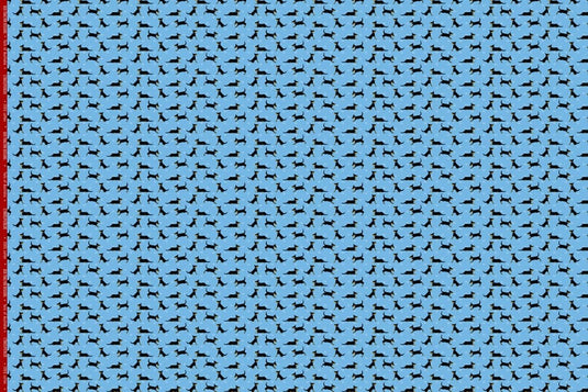 Red Tractor Designs "Kelpies on Blue" Cotton Fabric