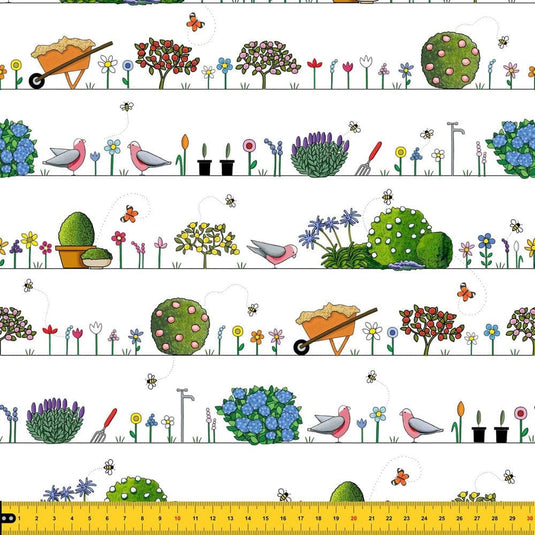 Red Tractor Designs "Spring Garden" Cotton Fabric