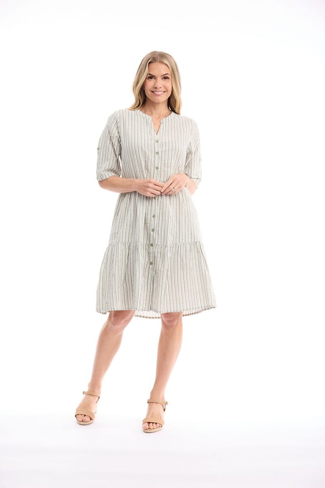 Load image into Gallery viewer, Orientique Womens Seersucker Dress Layers
