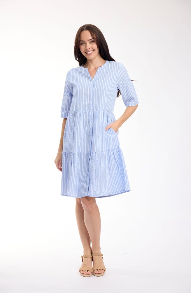 Load image into Gallery viewer, Orientique Womens Seersucker Dress Layers
