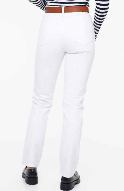 Calvin Klein Womens Authentic Slim Straight Jean - White