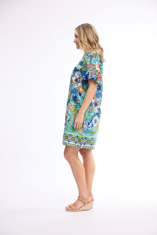 Load image into Gallery viewer, Orientique Womens Camarge Dress Puff Sleeve

