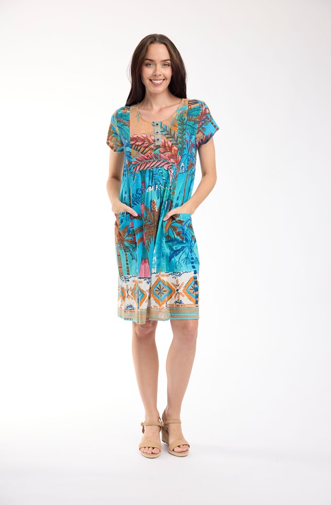 Load image into Gallery viewer, Orientique Womens Casablanca Dress Bib Pockets
