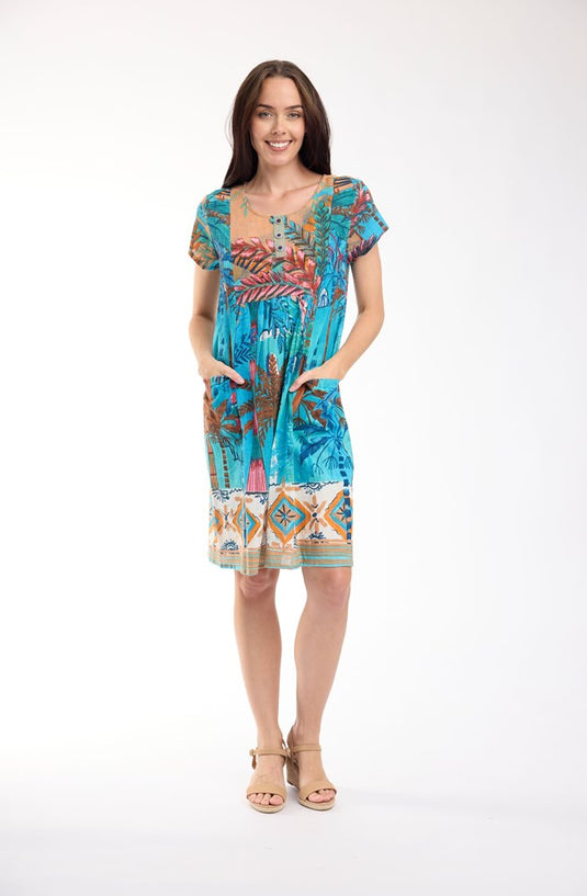 Orientique Womens Casablanca Dress Bib Pockets