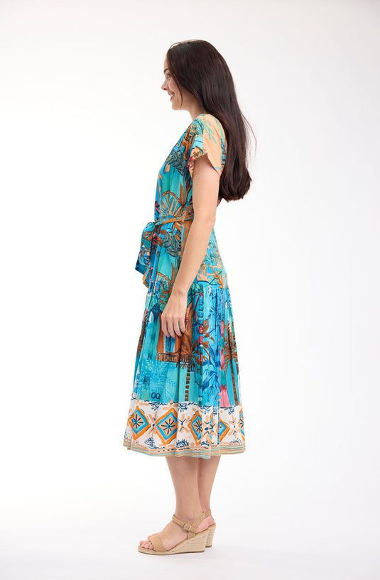 Orientique Womens Casablanca Dress V Neck Buttonthrough Short