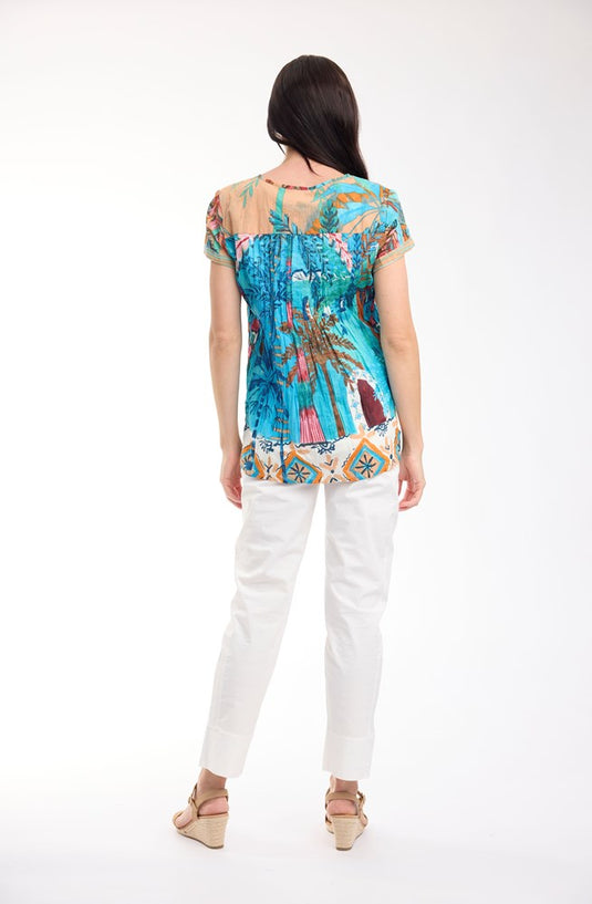 Orientique Womens Casablanca Top Pleated
