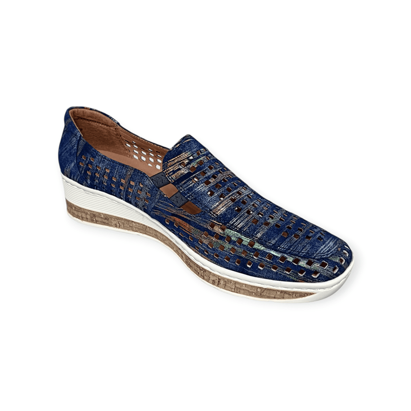 Load image into Gallery viewer, Cassini Womens Monkey Shoes - Navy Traffic
