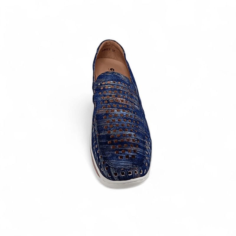 Load image into Gallery viewer, Cassini Womens Monkey Shoes - Navy Traffic
