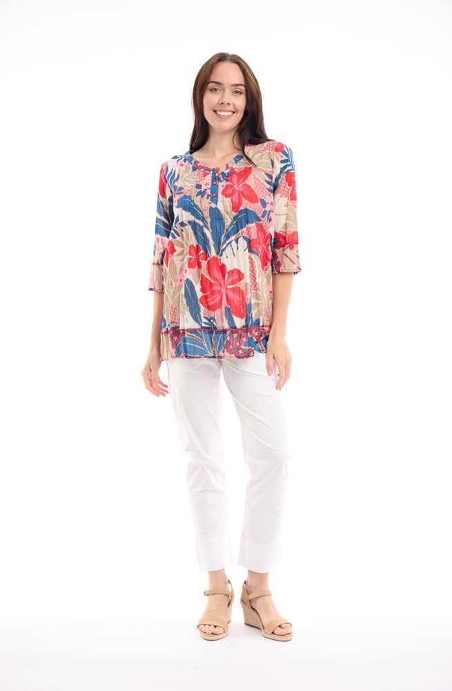 Load image into Gallery viewer, Orientique Womens Cavailon Top Pleated
