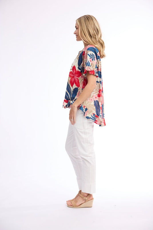 Orientique Womens Cavailon Top Frill