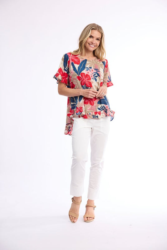 Orientique Womens Cavailon Top Frill
