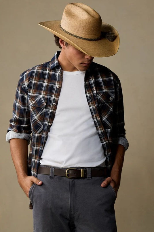 Akubra No Bull Chocolate Brass Belt