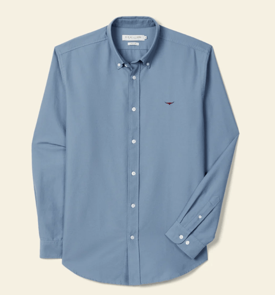 R.M. Williams Mens Clapton Oxford Shirt - Sky